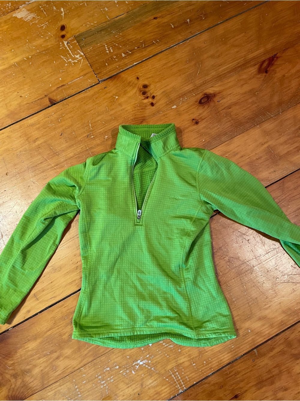 Patagonia R1 Bright Green Quarter-Zip Pullover